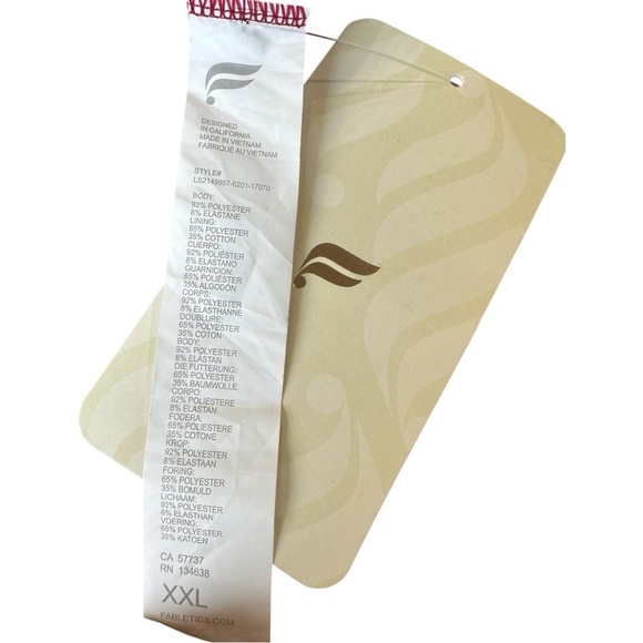 NWT Fabletics Plus Size Donna Velour Athleisure Hoodie in Cherry Burst Size XXL - Picture 7 of 8